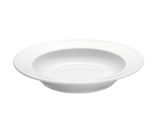 Pillivuyt Plissé Tallrik Djup Ø 22 cm Vit