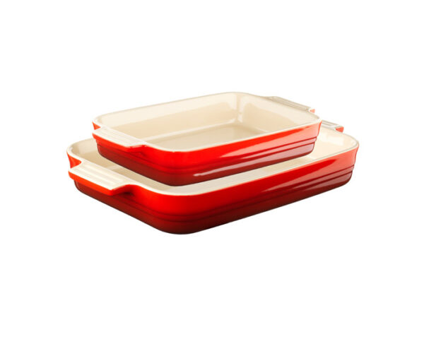 Le Creuset Fatset Rektangulärt 25 & 32 cm Cerise