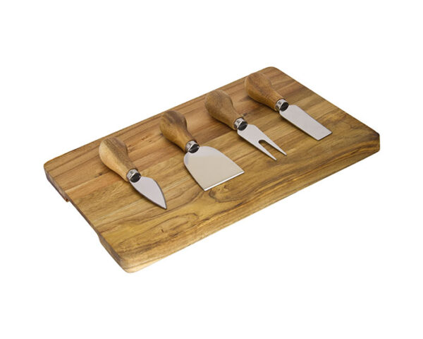 Taylor's Ostset 4 st Knivar Med Träbricka