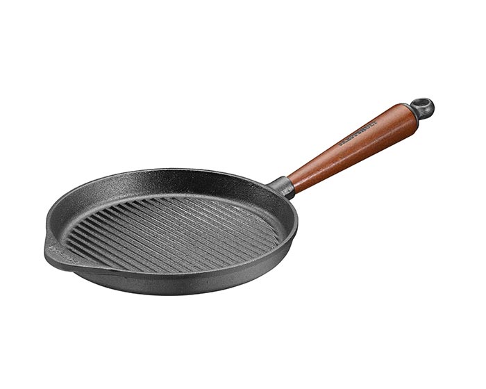 Skeppshult Traditional Grillpanna Ø 22 cm Trähandtag