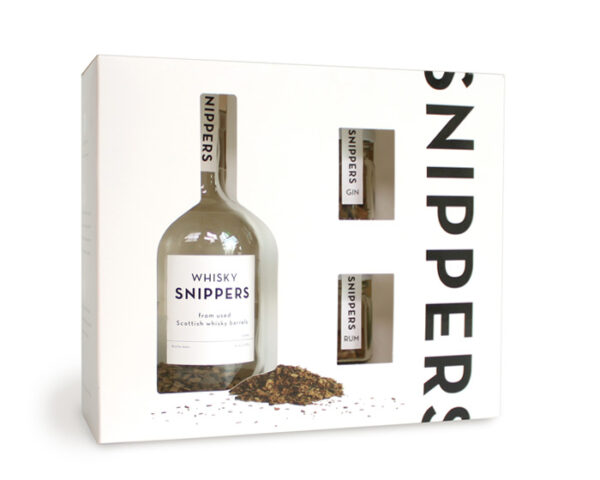 Presentförpackning med smaksatta träflisor från ekfat