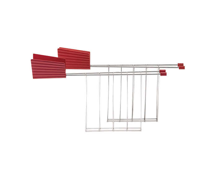 Alessi Plissé Toastgaller 2-pack Röd