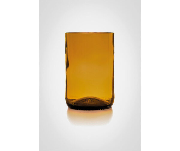 Rebottled Tumblerglas av Vinflaskor Brun 2-pack