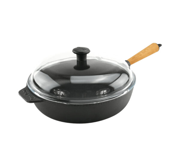 Carl Victor Traktörpanna Gjutjärn 28 cm Glaslock Bok