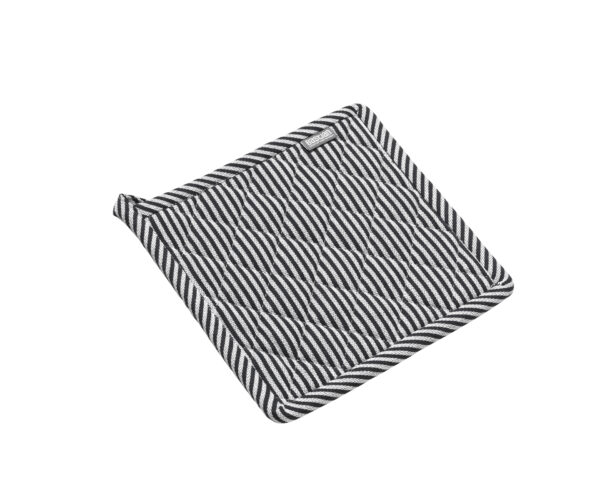 Bastian Jumbo Grytlapp 22,5 x 22,5 cm Svart/Natur Randig