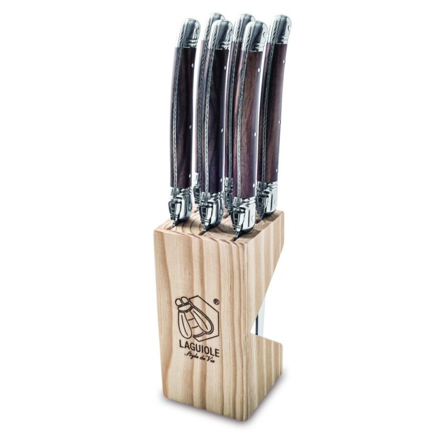 Style De Vie Laguiole Grillknivar Dark Wood Set 6 st - Bild 2