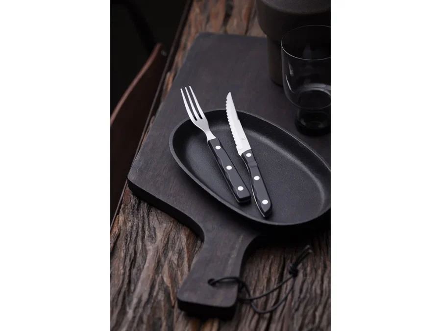 Gense Old Farmer Steak/Grillbestick 12 Delar Svart/Stål - Bild 2