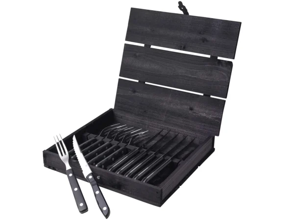 Gense Old Farmer Steak/Grillbestick 12 Delar Svart/Stål