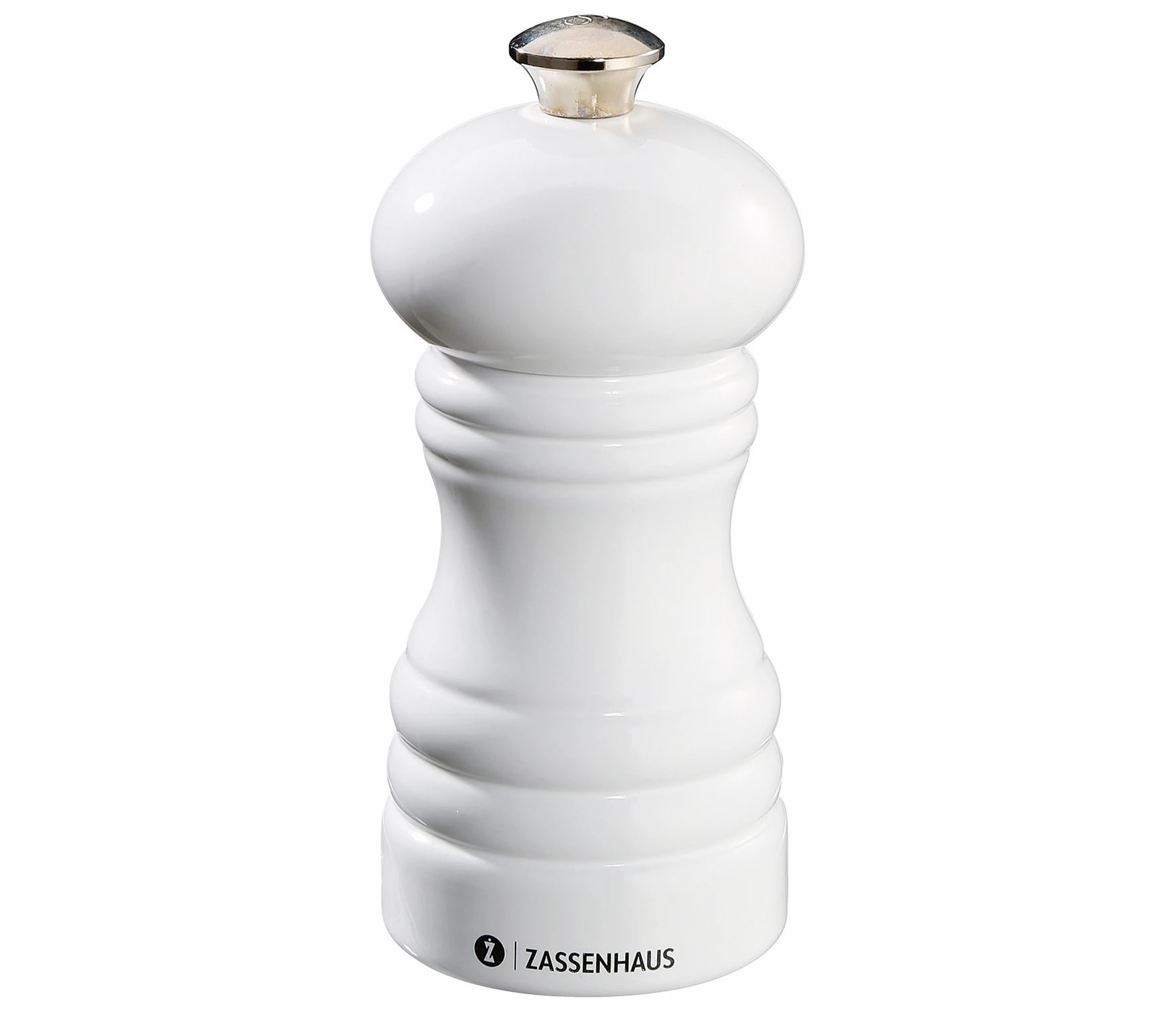 Zassenhaus Berlin Saltkvarn 12 cm Blank Vit
