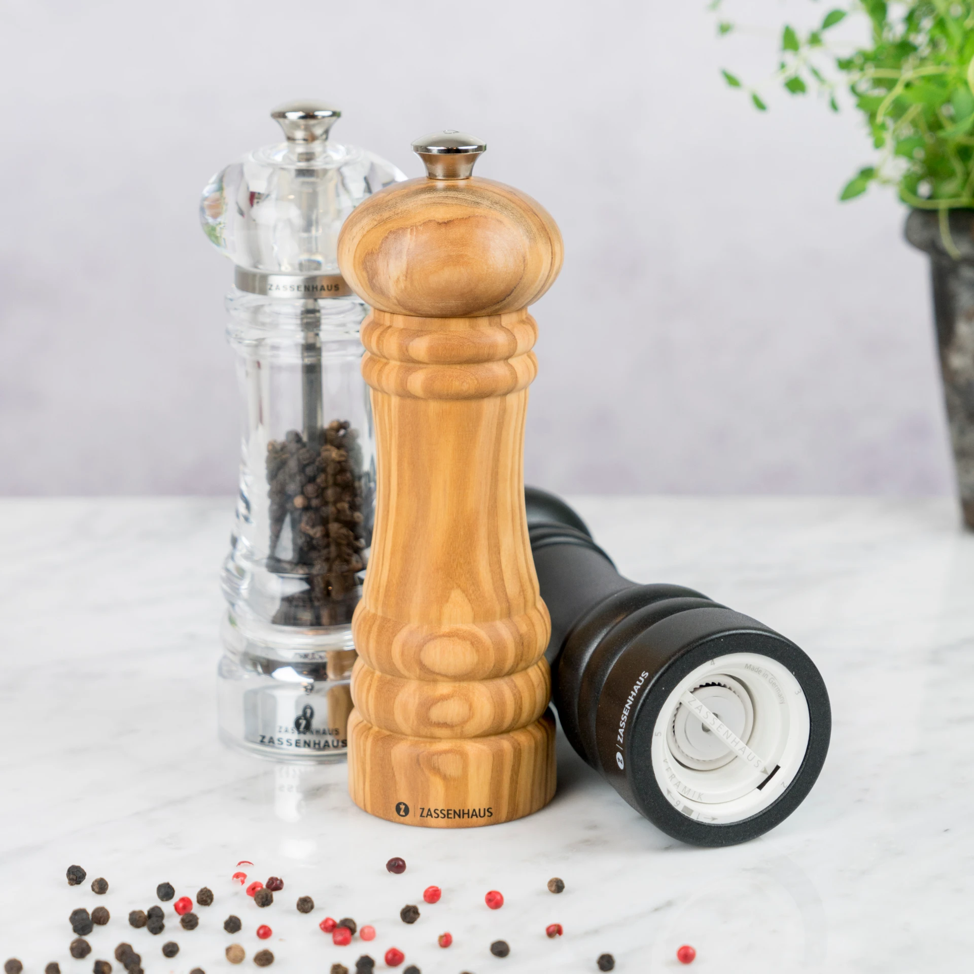 Zassenhaus Berlin Pepparkvarn 18 cm Olivträ - Bild 2