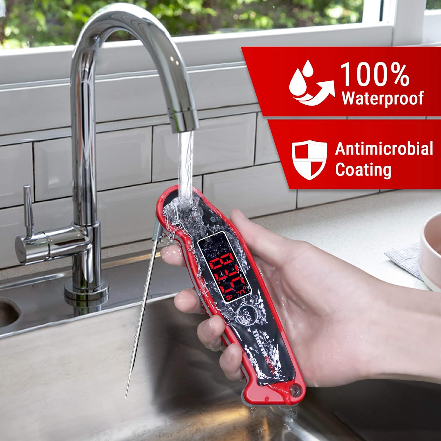 ThermoPro Termometer Digital Vattentät Instant Read - Bild 2
