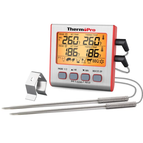 ThermoPro Ugnstermometer Digital Dubbla Sladdar